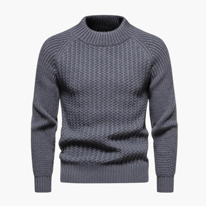 Classic Crew Neck Textured Sweater