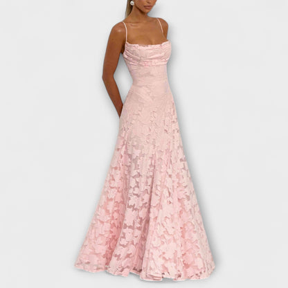 Elegant Lace Long Evening Dress