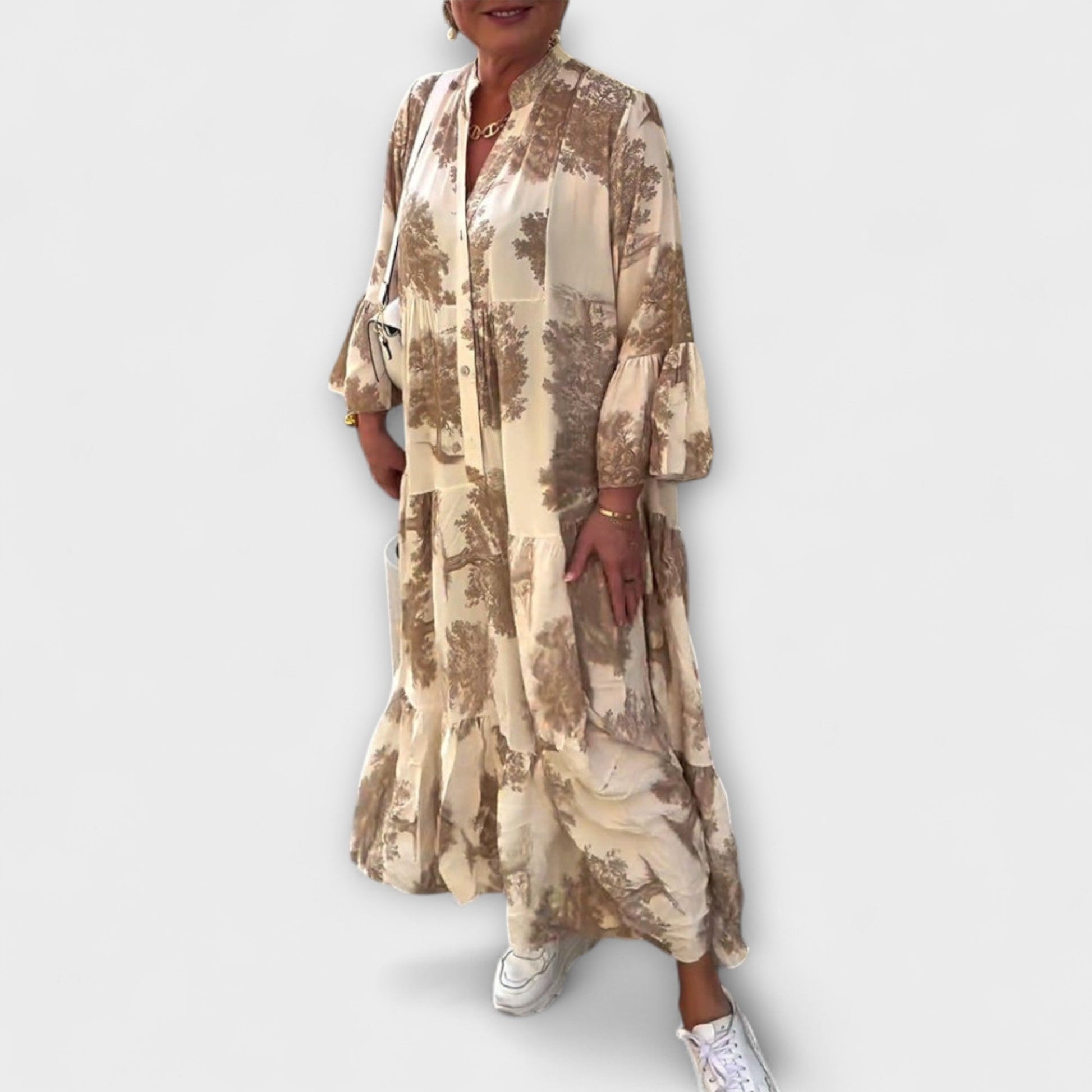 Elegant Flower Long Evening Dress for Women - Nocini