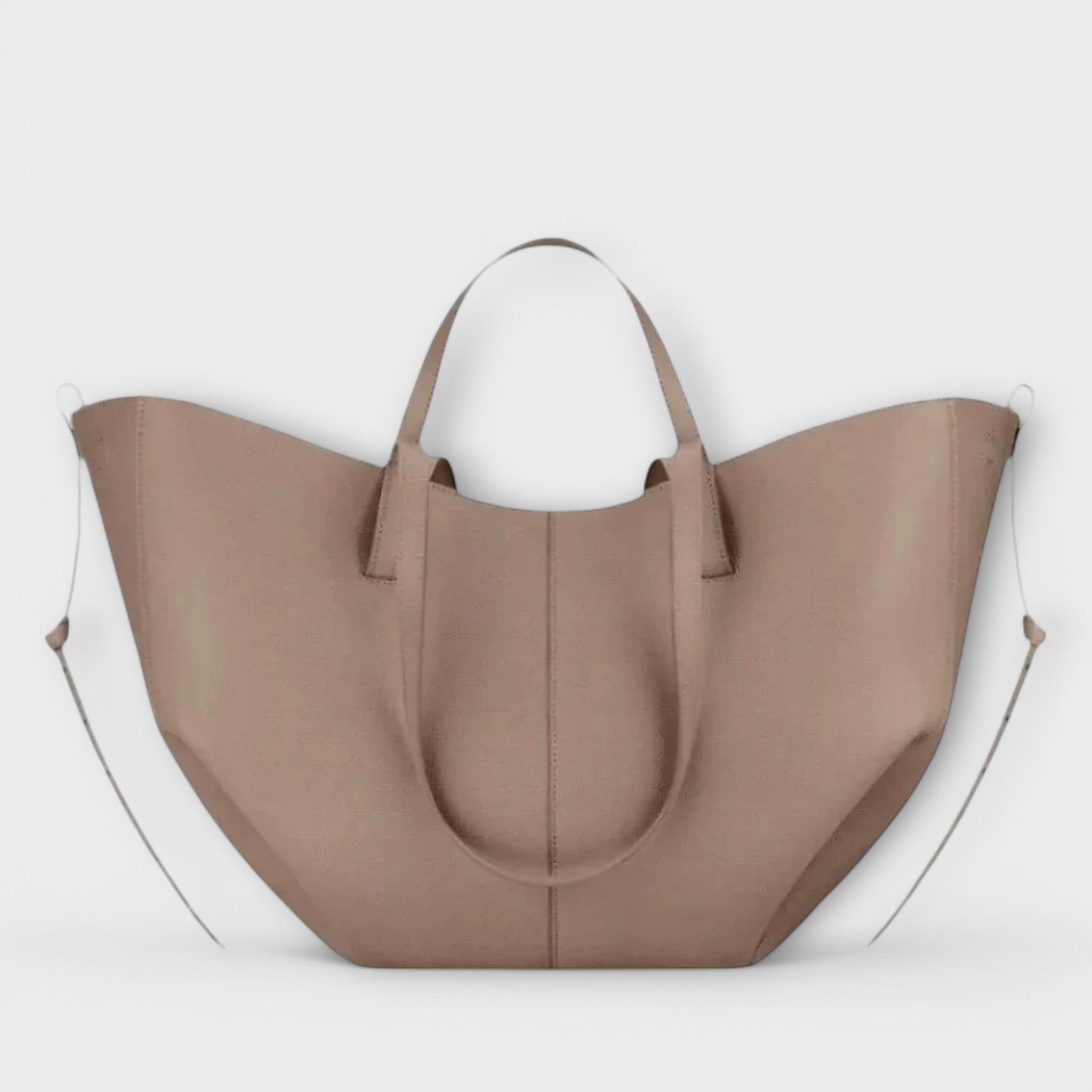 Large Brown Leather Daily Shoulder Bag - Olytrend