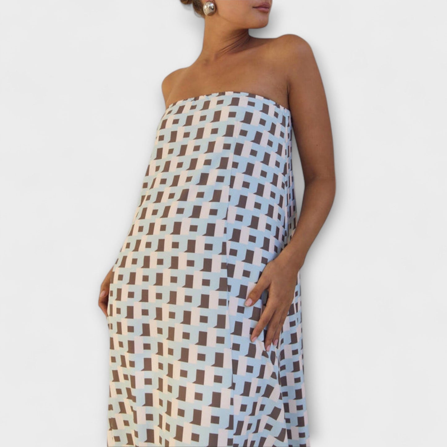 Chic Cold Shoulder Long Evening Dress