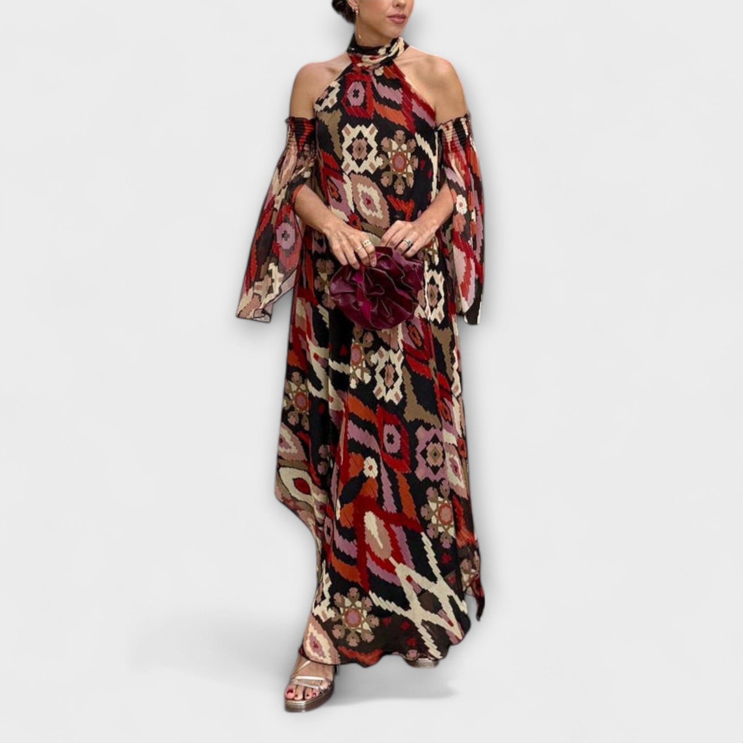 Vibrant Long Dress for Parties and Occasions - Nocini