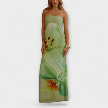 Elegant Strapless Long Evening Dress