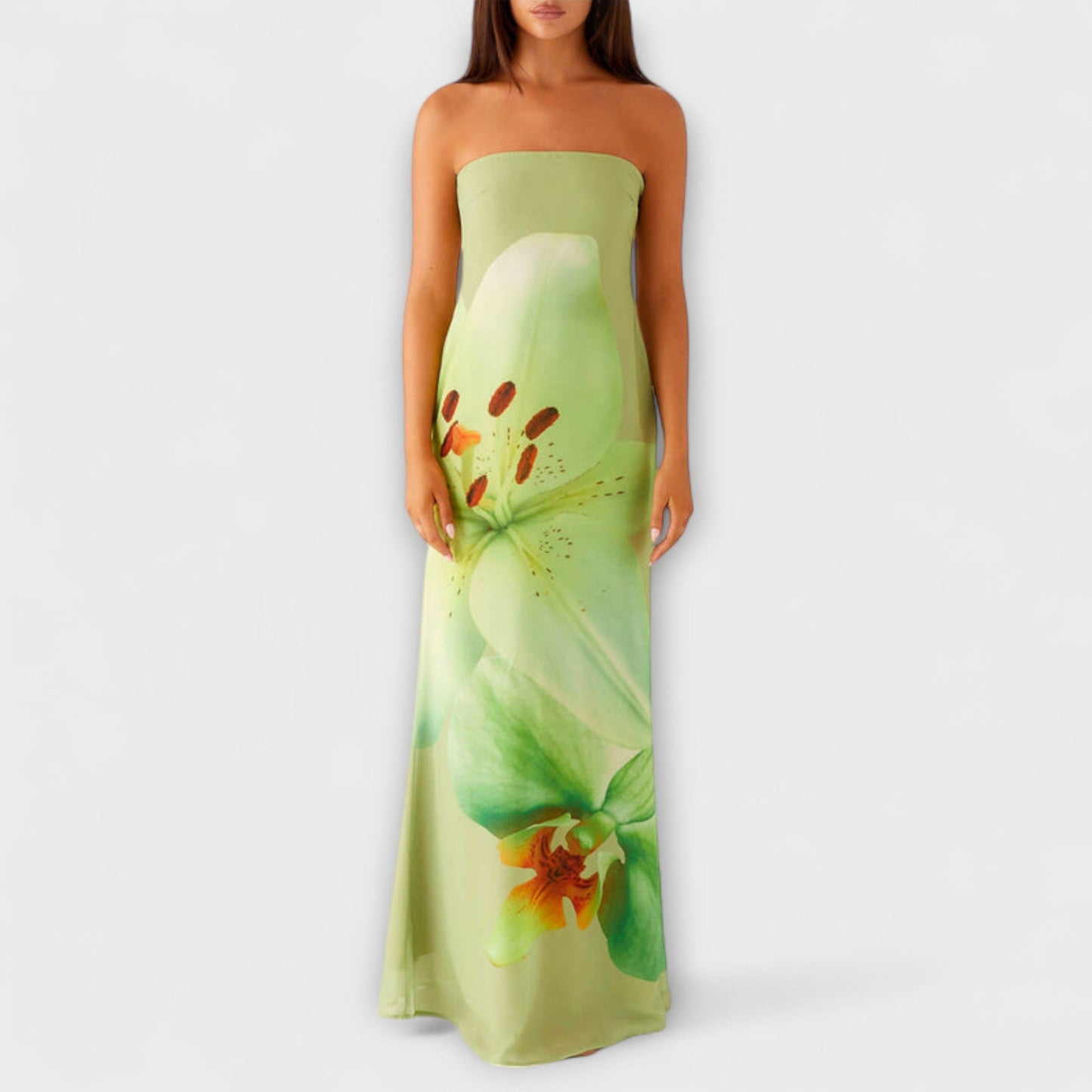 Elegant Strapless Long Evening Dress