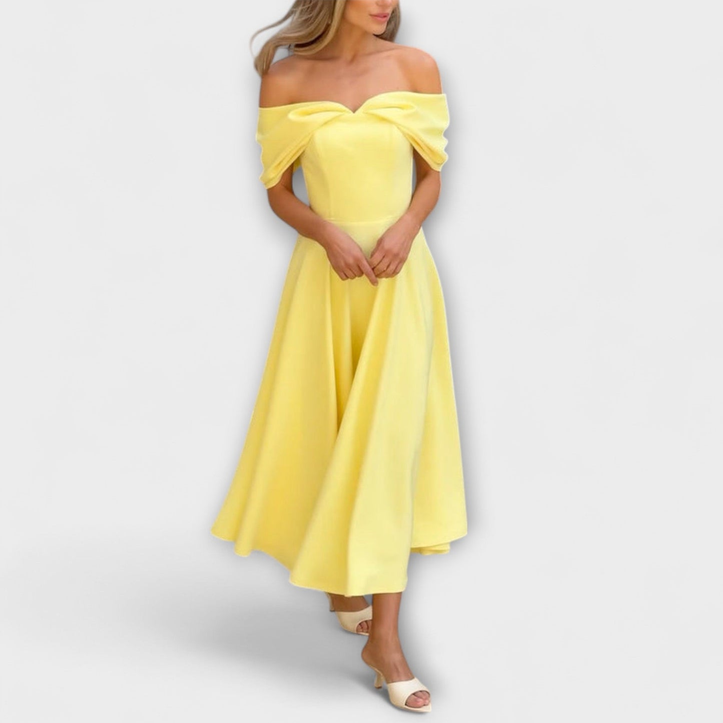 Elegant Cold Shoulder Floor Length Evening Dress