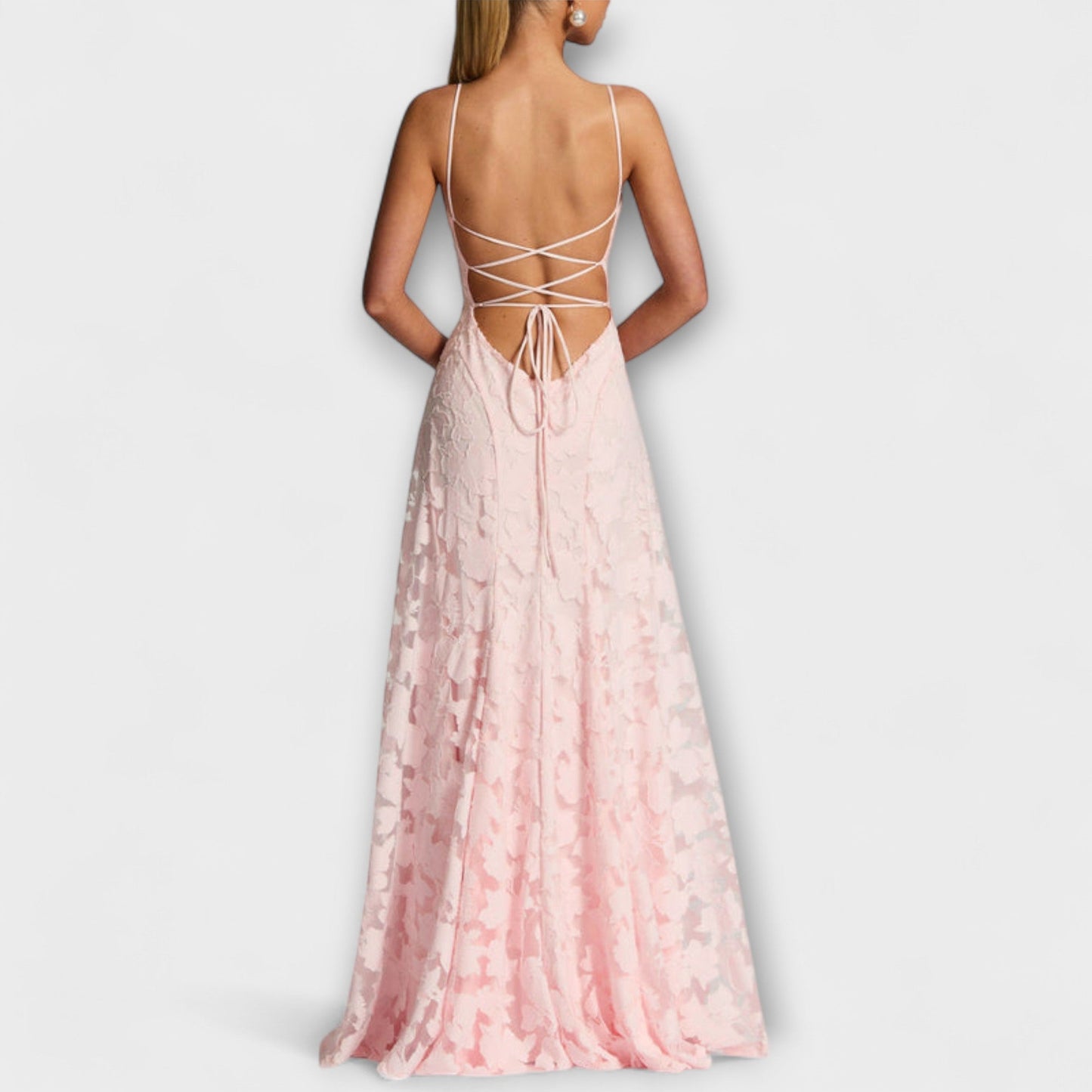 Elegant Lace Long Evening Dress
