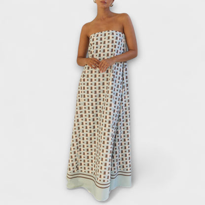 Chic Cold Shoulder Long Evening Dress