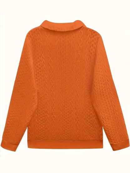 Chic Zip Front Knitted Sweater