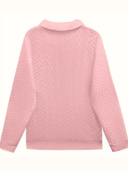 Chic Zip Front Knitted Sweater