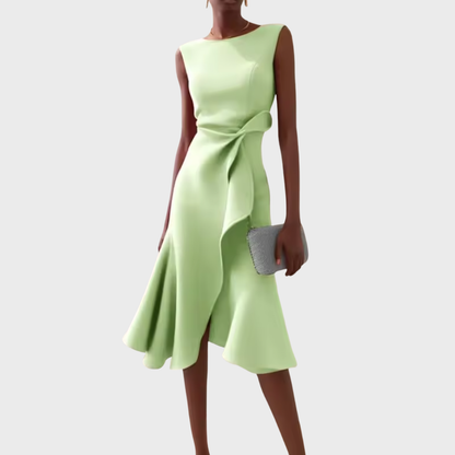 Flowy Uneven Hem Midi Dress