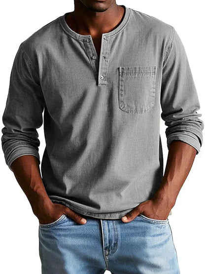Classic Casual Men's Long Sleeve Shirt
