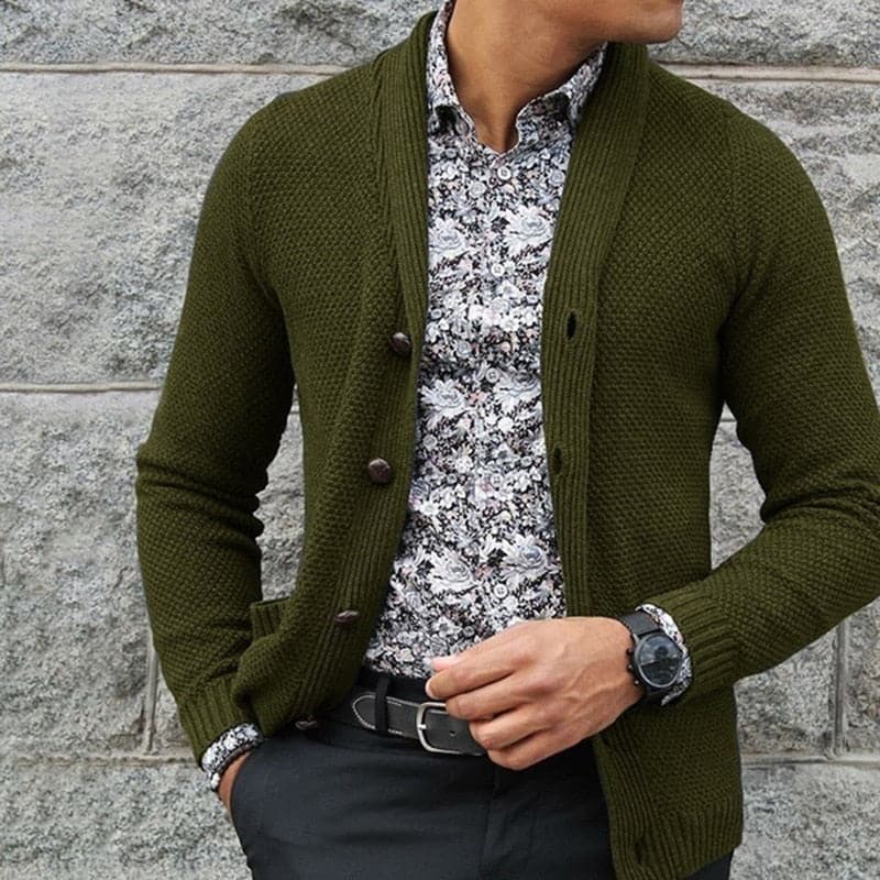 Classic Men's Slim Fit Cardigan Sweater