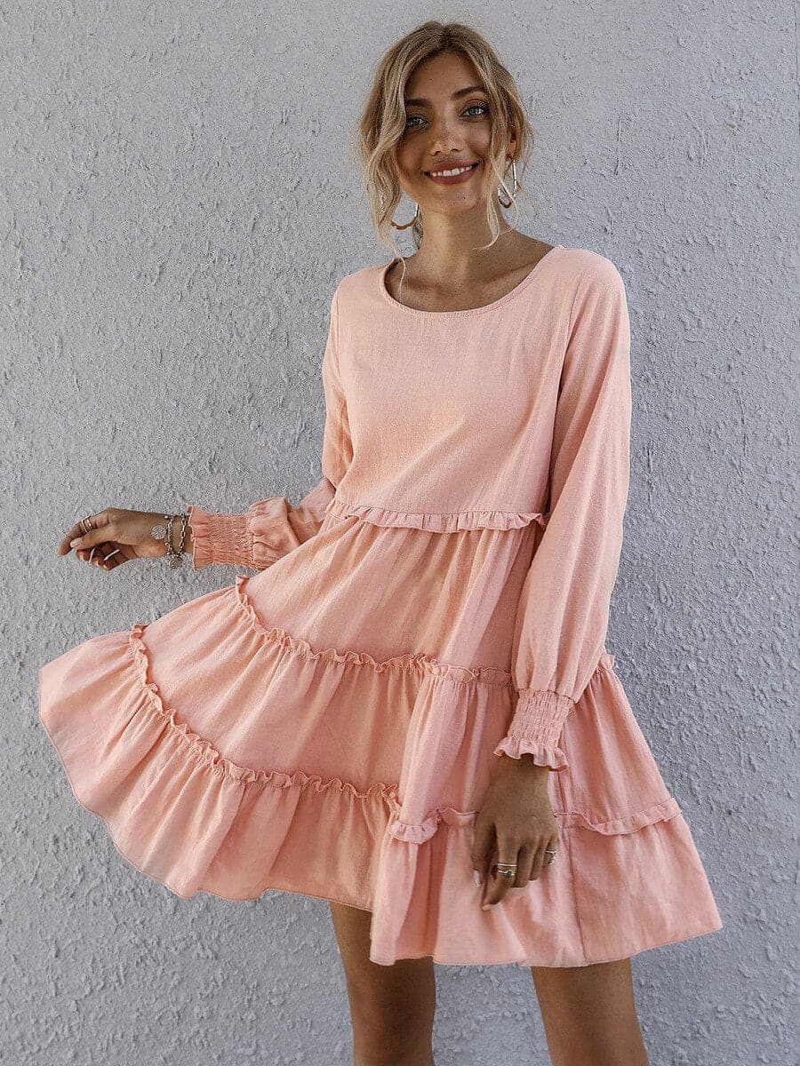 Cute Ruffled Mini Sundress for Women - Nocini