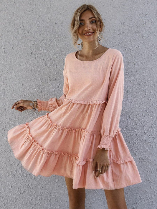 Cute Ruffled Mini Sundress for Women - Nocini