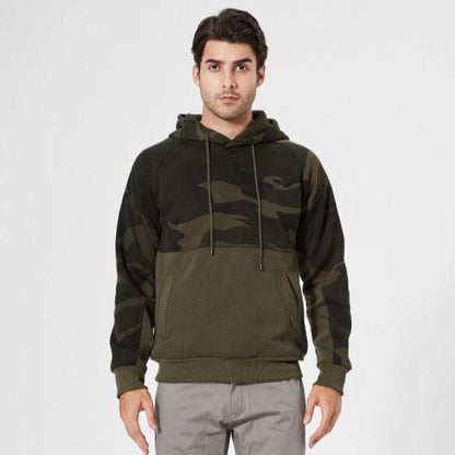 Relaxed Fit Camo Hoodie with Pockets
