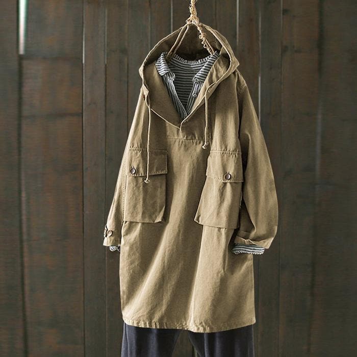 Women's Oversized Parka Coat with Big Pockets - Nocini