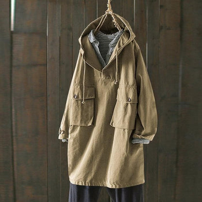 Women's Oversized Parka Coat with Big Pockets - Nocini