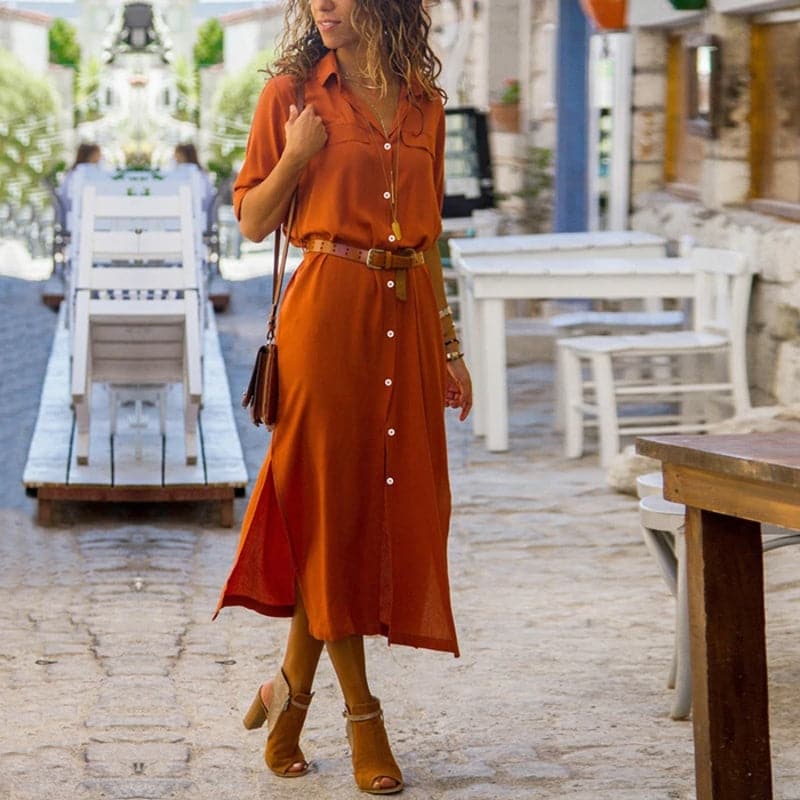 Chic Lightweight sundress with waist belt - Nocini