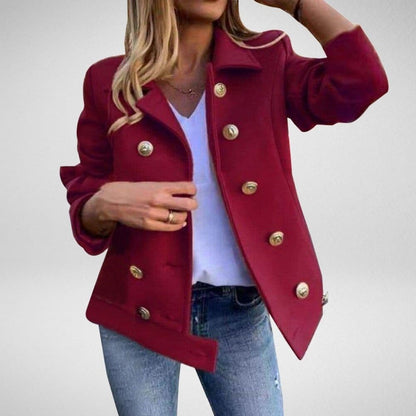Women's Classic Fit Blazer with Double Buttons - Nocini