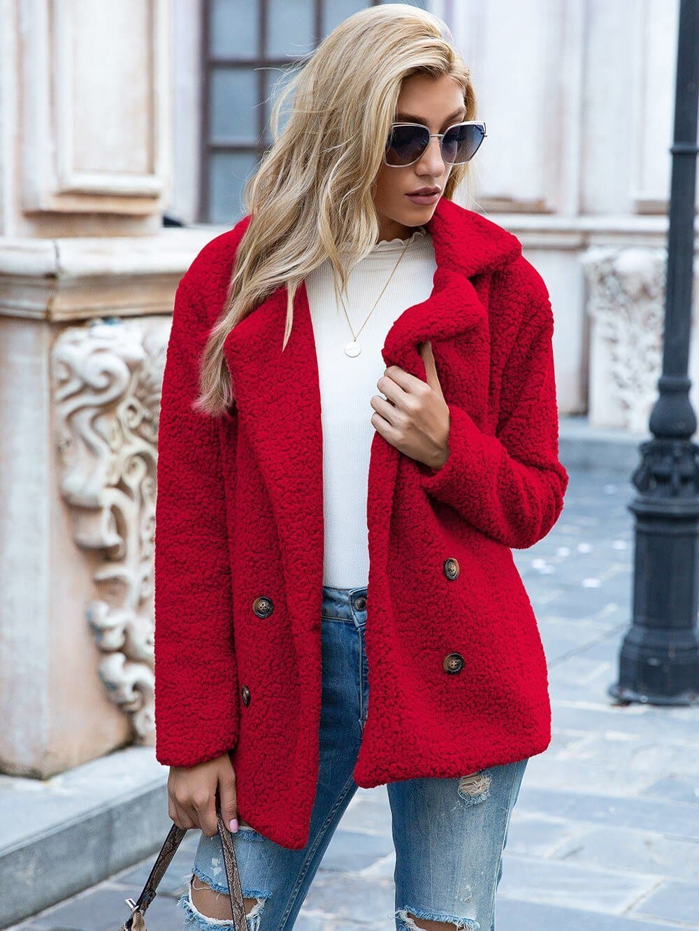 Luxurious Faux Fur Coat for Women - Nocini