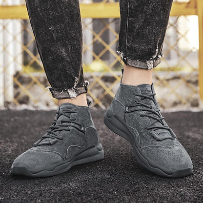 Men's High Top Suede Casual Sneakers