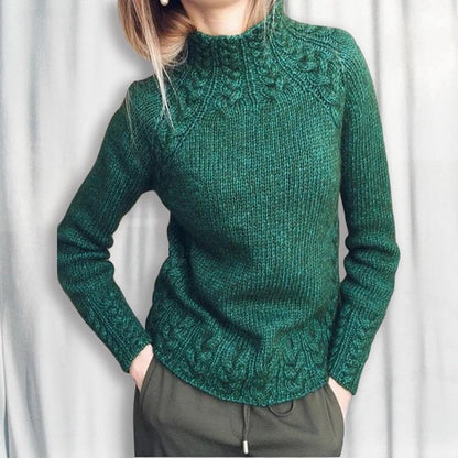 Cozy Women's Cable Knit Slim Fit Sweater