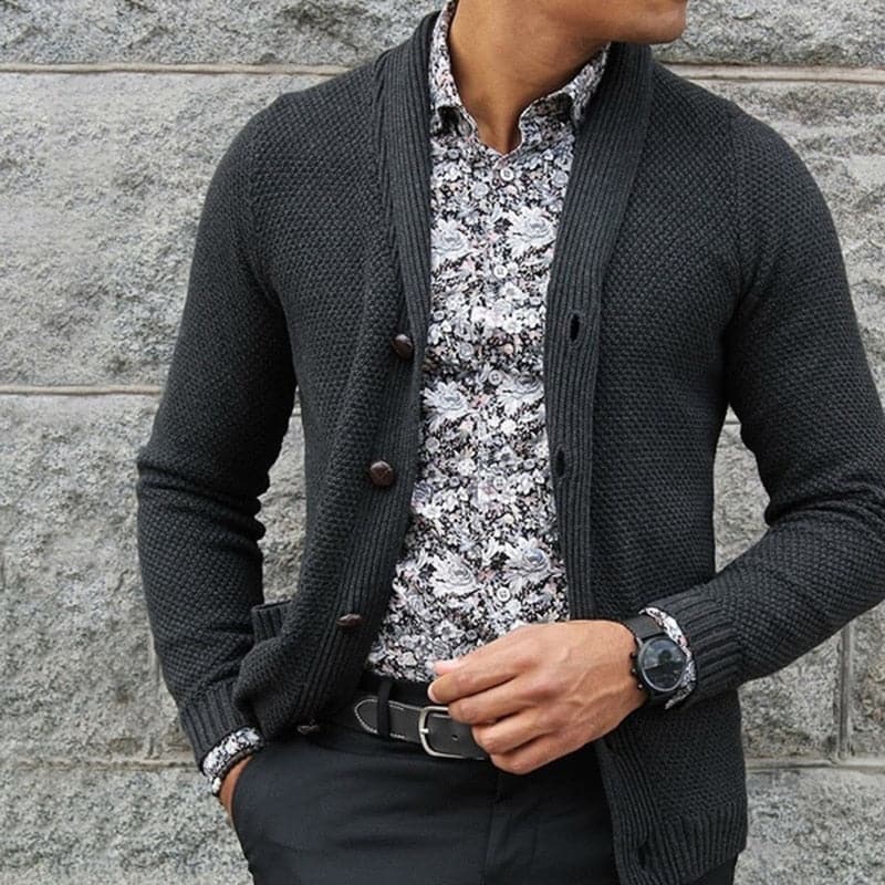 Classic Men's Slim Fit Cardigan Sweater