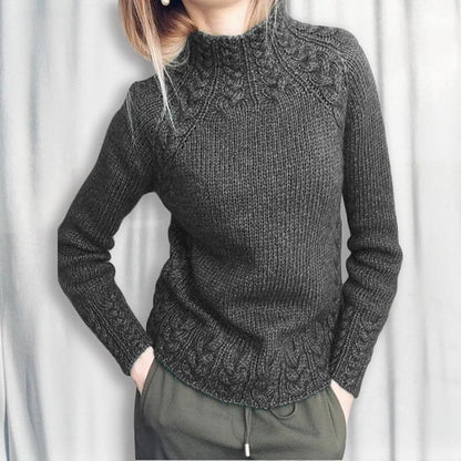 Cozy Women's Cable Knit Slim Fit Sweater