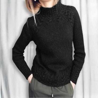 Cozy Women's Cable Knit Slim Fit Sweater