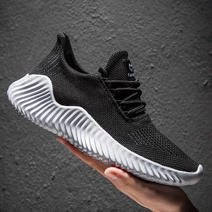 Men's Running Shoes - Lightweight Mesh Upper - Cushioned Sole