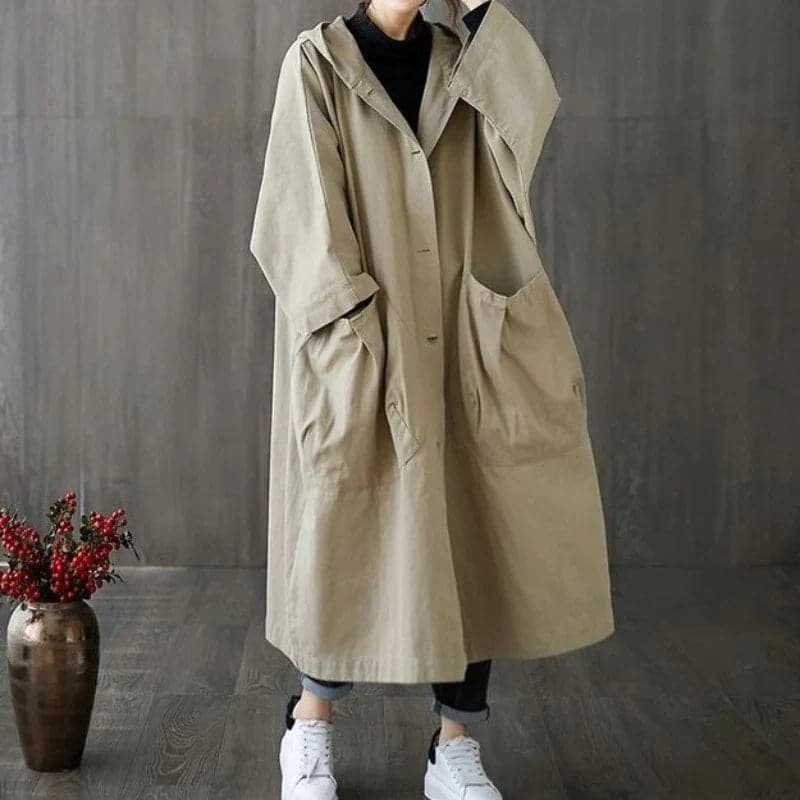Women's Long Water-Resistant Parka Coat - Nocini