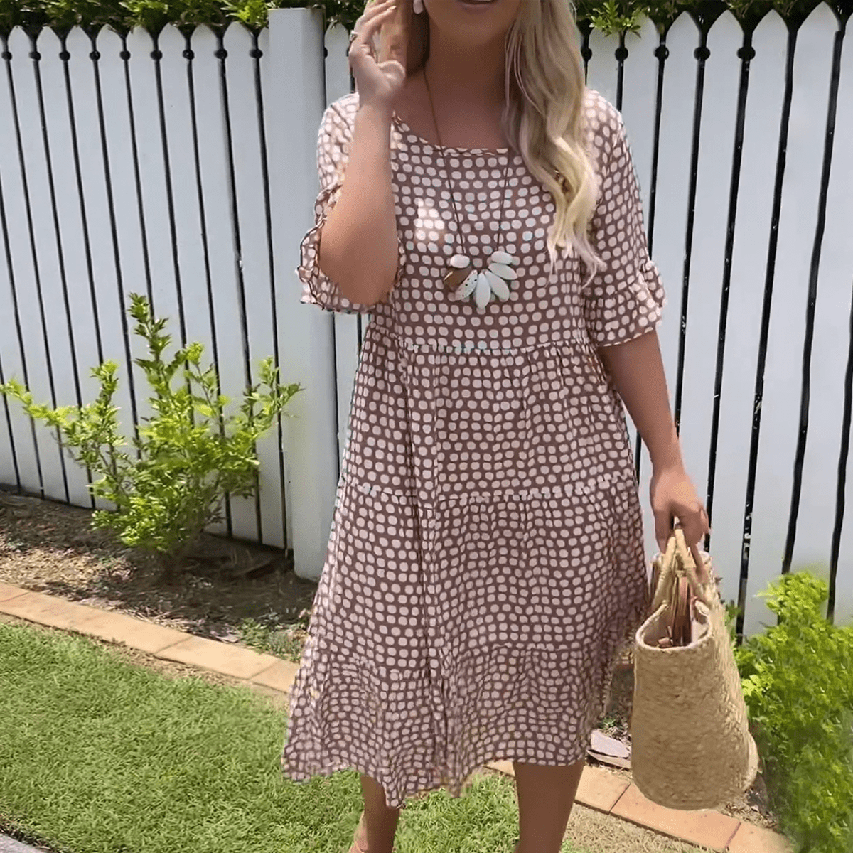 Layered Mid Length Party Dress - Nocini