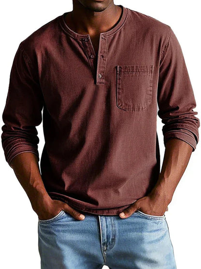 Classic Casual Men's Long Sleeve Shirt