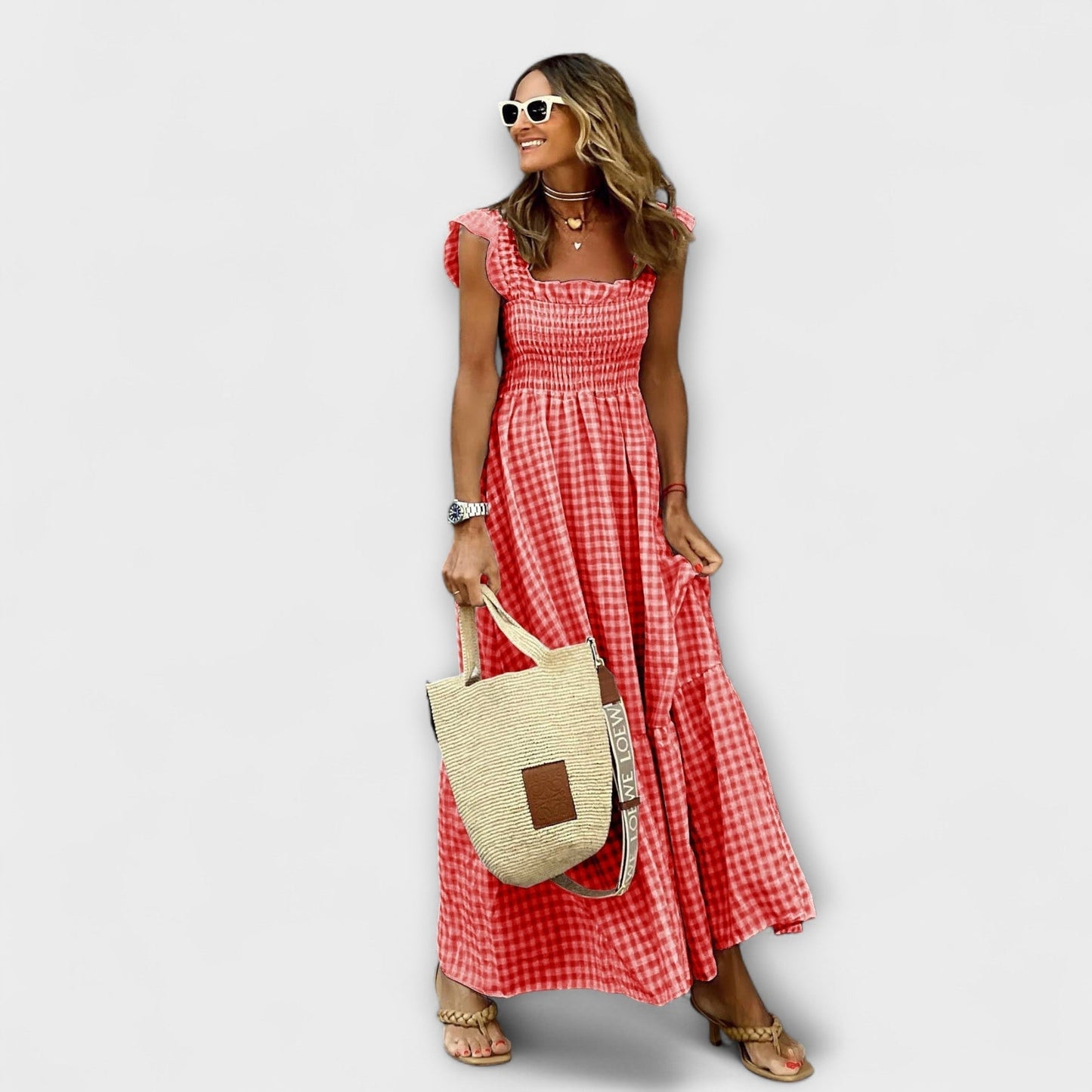 Elegant Long Sleeve Floor Length Party Dress