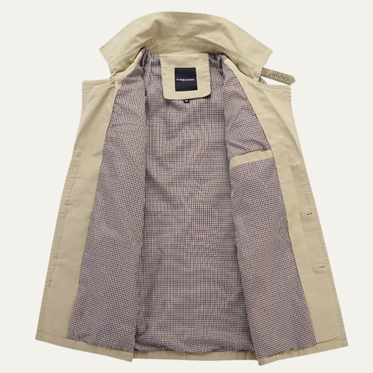 Timeless Mens Double Breasted Trench Coat