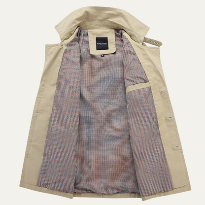 Timeless Mens Double Breasted Trench Coat
