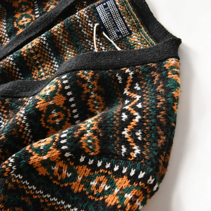 Classic Mens Vintage Style Knit Cardigan Sweater