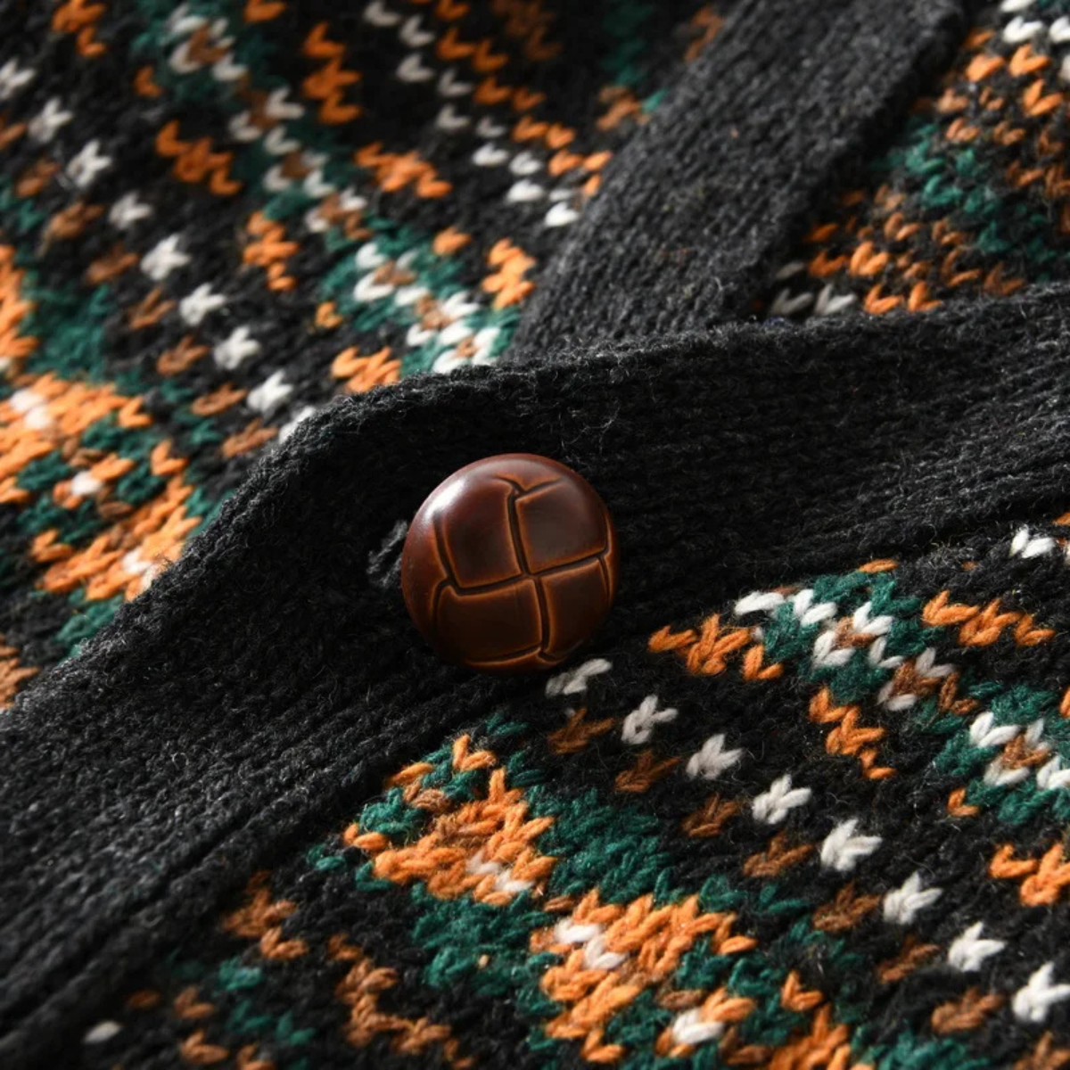 Classic Mens Vintage Style Knit Cardigan Sweater