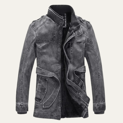 Classic Mens Vintage Insulated Leather Jacket