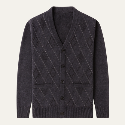 Fashionable Men's V Neck Knitted Cardigan Sweater - Nocini