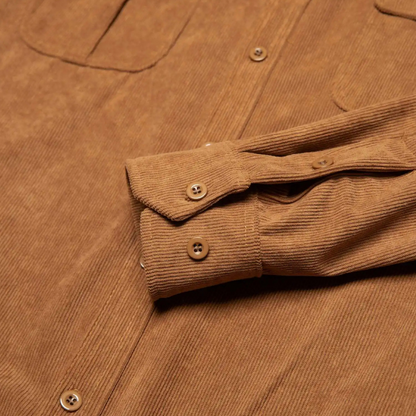 Relaxed Fit Corduroy Button Down Men's Shirt
