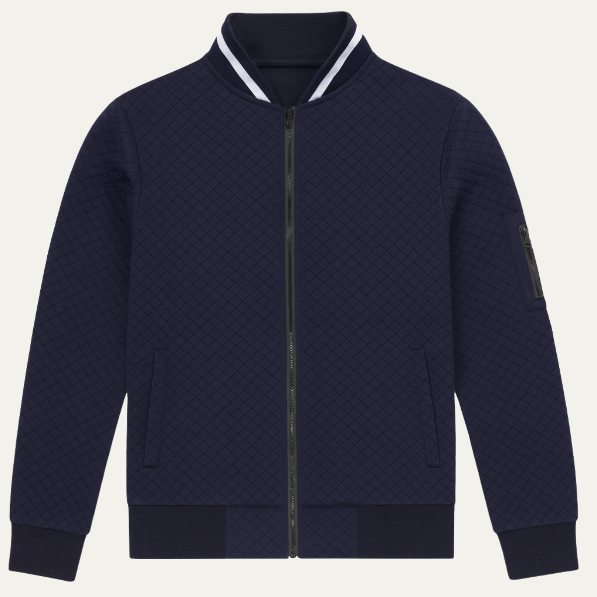 Slim Fit Men's Zip Up Padded Bomber Jacket - Nocini