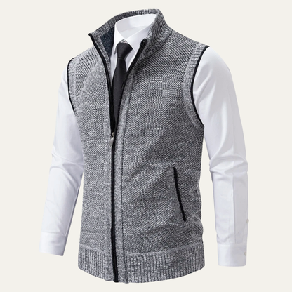 Classic Men's Knitted Zipper Vest