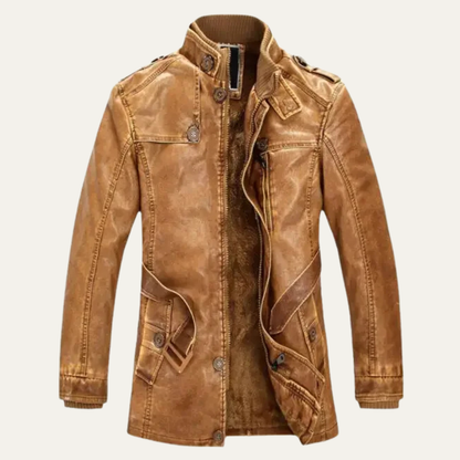 Classic Mens Vintage Insulated Leather Jacket