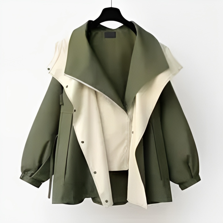Waterproof Women's Windbreaker Coat with Adjustable Hood