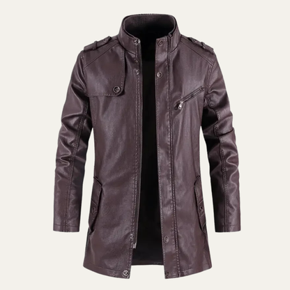 Warm Premium Fleece Lined Leather Men's Jacket