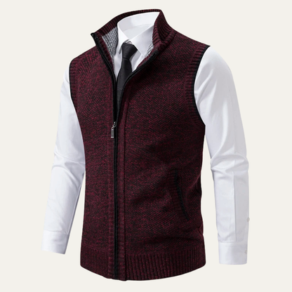 Classic Men's Knitted Zipper Vest