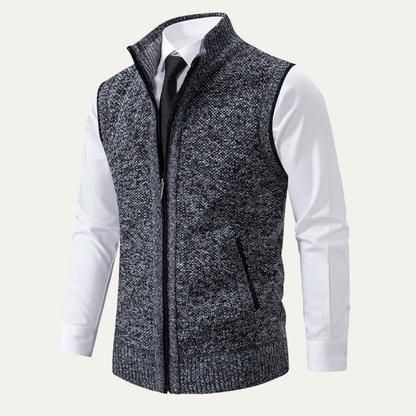 Classic Men's Knitted Zipper Vest