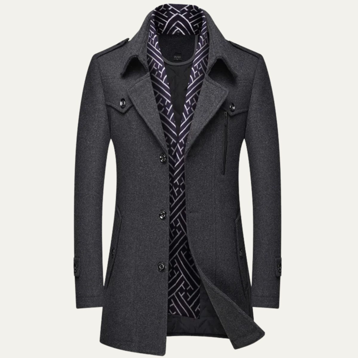 Classic Men's Waterproof Double Breasted Trench Coat