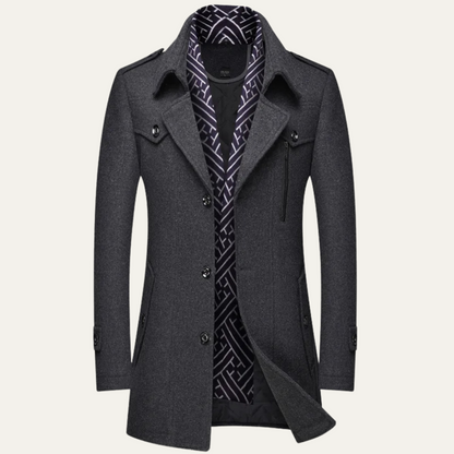 Classic Men's Waterproof Double Breasted Trench Coat